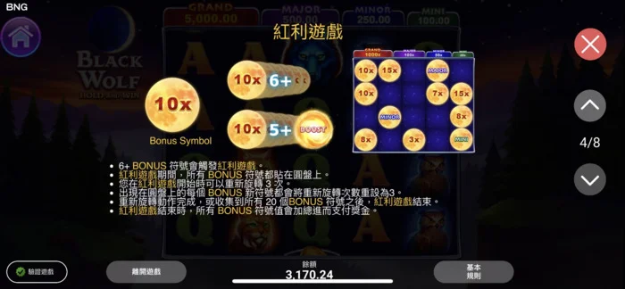 BNG黑狼紅利遊戲