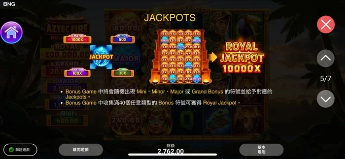 《烈焰阿兹特克》BNG電子獎金池